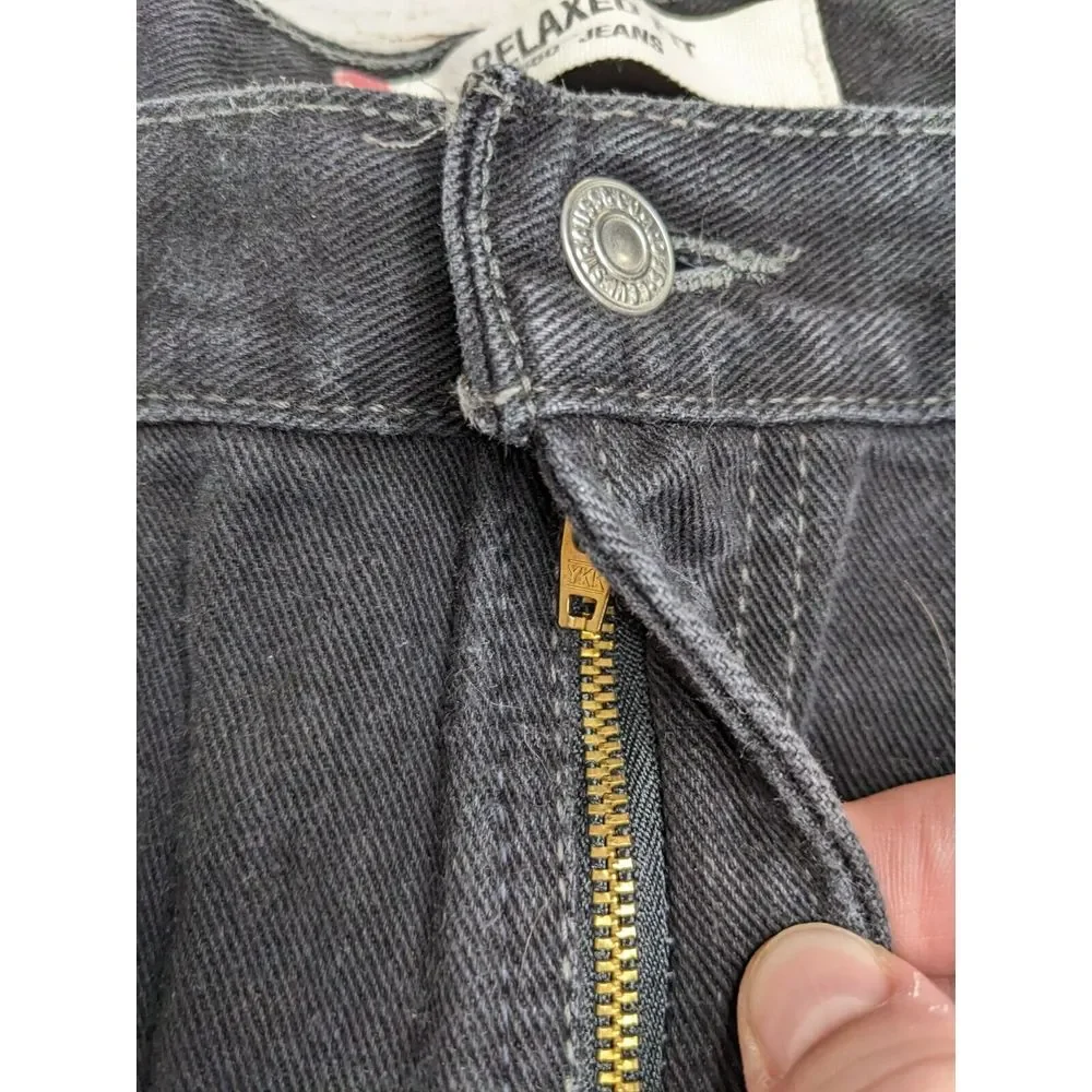 Vintage LEVI'S 550 Jeans 36x36 (35X35) Relaxed Fit  Black Tapered Denim Y2K‎